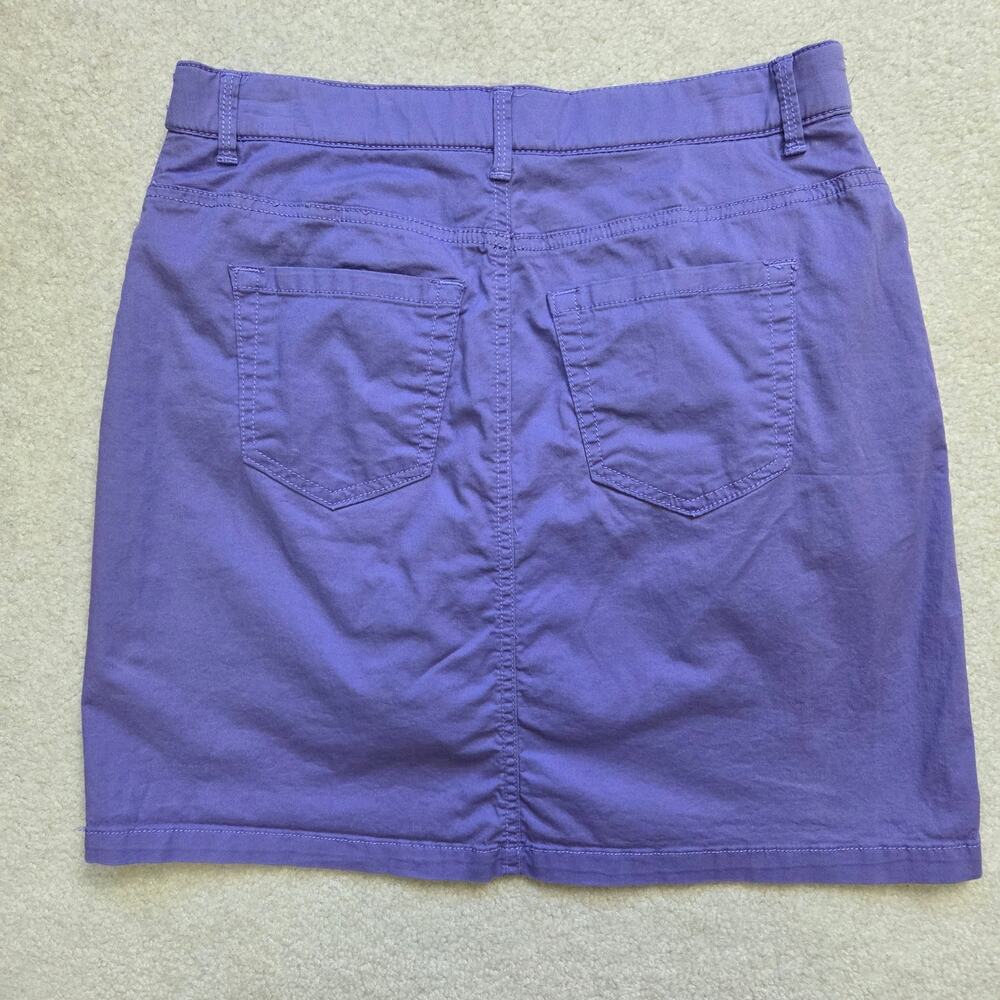 Croft & Barrow Size 6 Classic Fit Stretch Cotton Skort Skirt Flat Front Pockets - Picture 2 of 14